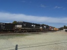 NS 7539 and NS 9554 power CA-11 as it passes the new concrete facility at Deepwater on October 18, 2008.