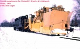 Conrail snowplow on the Clementon Branch in 1983, at Lindenwold.  By Bob Vogel.