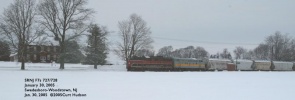 SRNJ operating between Swedesboro and Woodstown in 2005.  By Curt Hudson.