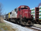 SOO SD60 6031 is at Pureland Industrial Park in Bridgeport NJ, on the front of an ethanol unit train. Photo 4/16/2009 by Thomas Duke.