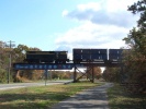 CNJ 1523 crosses Woodbine trestle on November 5, 2009. Photo by Thomas Duke.