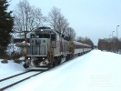 New Jersey Transit 4212 at Hammonton, NJ on Feb 13, 2010. Photo by Thomas Duke.