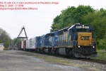 CA-20 with CA-11's train crosses the Paulsboro Bridge on May 3, 2005.
