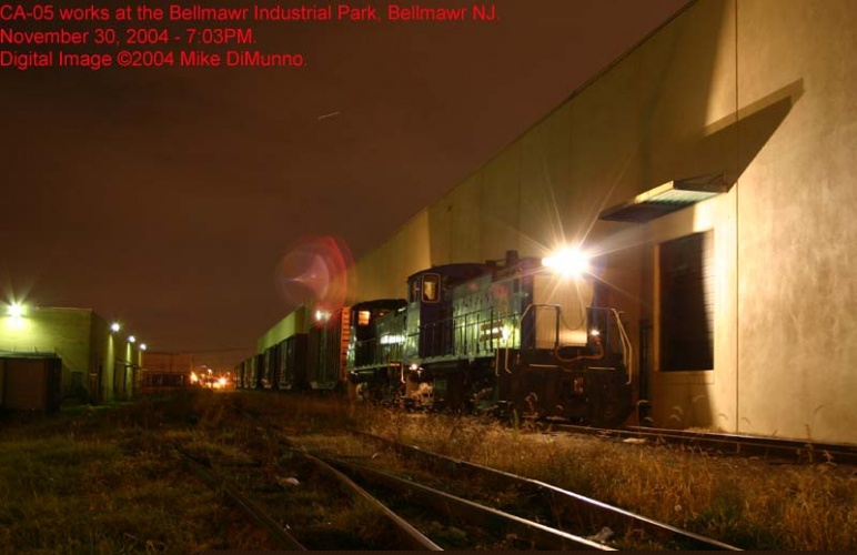 CA-05 works at Bellmawr on November 30, 2004 under cover of darkness.