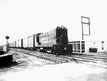 PRR, Local A-34, Eng #8768 (BS-12m),Passing the "NEW" Cooper TowerApril 4, 1965