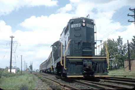 PRR 8553 N.Y. Race extra. Delair N. J. 8-25-55From the collection of Bill Lane
