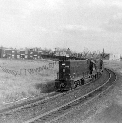 Northbound hopper train arriving at Brown.