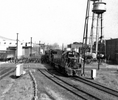 Head end of Beesley's Point coal train leaving Brown.